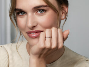 Verlobungsring Melody in 14K Weißgold mit Diamant 0,20ct G/SI