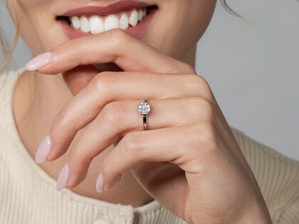 Verlobungsring Melody in 14K Roségold mit Diamant 1,00ct G/IF