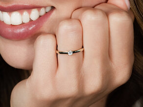 Verlobungsring Modern Petite in Gelbgold