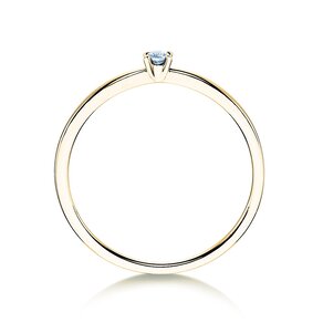 Verlobungsring Modern Petite in 14K Gelbgold mit Diamant 0,05ct G/SI