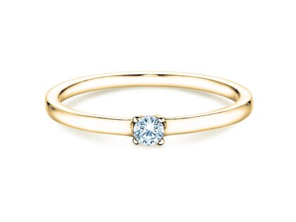 Verlobungsring Modern Petite in 14K Gelbgold mit Diamant 0,08ct G/SI