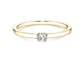 Verlobungsring Modern Petite in 14K Gelbgold mit Diamant 0,08ct G/SI
