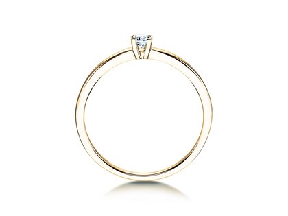 Verlobungsring Modern Petite in 14K Gelbgold mit Diamant 0,08ct G/SI
