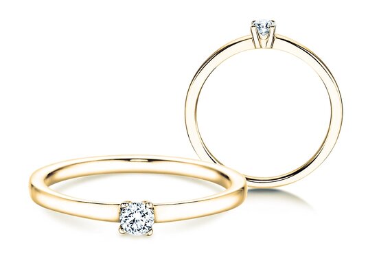 Verlobungsring Modern Petite in Gelbgold