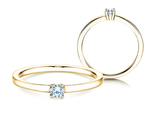 Verlobungsring Modern Petite in Gelbgold