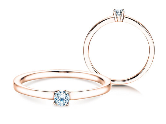 Verlobungsring Modern Petite in Weißgold