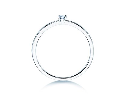 Verlobungsring Modern Petite in 14K Weißgold mit Diamant 0,05ct G/SI