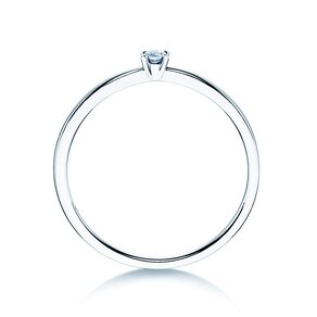 Verlobungsring Modern Petite in 14K Weißgold mit Diamant 0,05ct G/SI