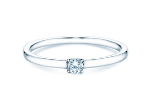 Verlobungsring Modern Petite in 14K Weißgold mit Diamant 0,08ct G/SI