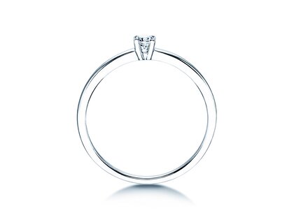 Verlobungsring Modern Petite in 14K Weißgold mit Diamant 0,08ct G/SI