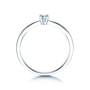 Verlobungsring Modern Petite in 14K Weißgold mit Diamant 0,08ct G/SI
