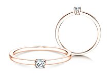 Verlobungsring Modern Petite in 14K Roségold mit Diamant 0,08ct G/SI