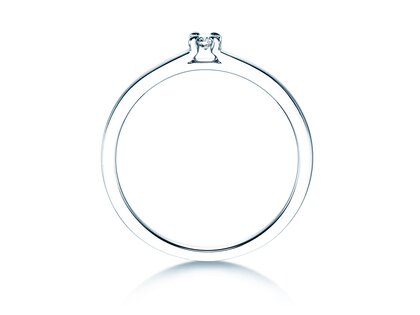 Verlobungsring Modern in Silber 925/- mit Diamant 0,05ct G/VS