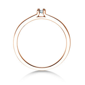 Verlobungsring Modern in 14K Roségold mit Diamant 0,05ct G/SI