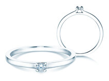 Verlobungsring Modern in Silber 925/- mit Diamant 0,05ct G/SI