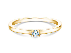 Verlobungsring Modern in 14K Gelbgold mit Diamant 0,07ct G/SI