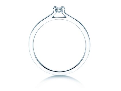 Verlobungsring Modern in 14K Weißgold mit Diamant 0,10ct G/SI