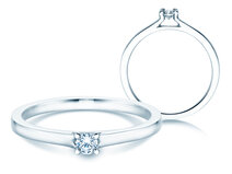 Verlobungsring Modern in Silber 925/- mit Diamant 0,10ct G/SI