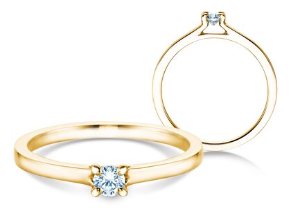 Verlobungsring Modern in Gelbgold