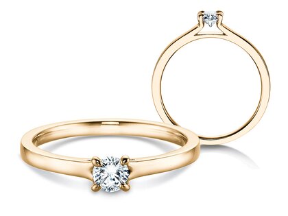 Verlobungsring Modern in 14K Gelbgold mit Diamant 0,30ct G/SI