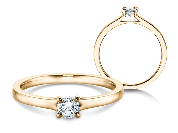 Verlobungsring Modern in 14K Gelbgold mit Diamant 0,30ct G/SI