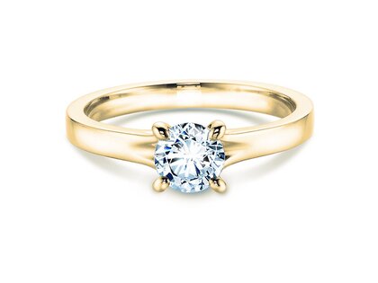 Verlobungsring Modern in 9K Gelbgold mit Labordiamant 0,50ct E/VS