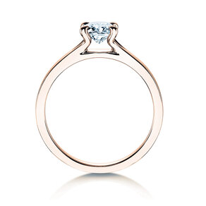 Verlobungsring Modern in 14K Roségold mit Diamant 0,50ct H/SI