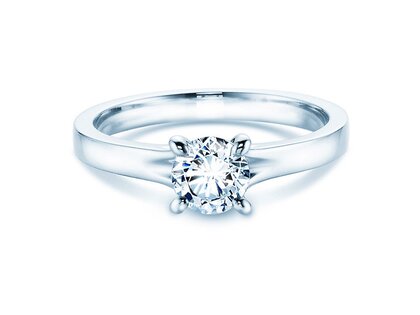 Verlobungsring Modern in 14K Weißgold mit Diamant 0,50ct H/SI