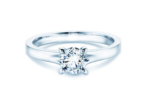 Verlobungsring Modern in 14K Weißgold mit Diamant 0,50ct H/SI