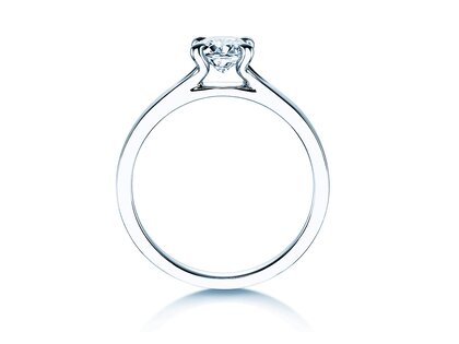 Verlobungsring Modern in 14K Weißgold mit Diamant 0,50ct H/SI