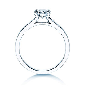 Verlobungsring Modern in 14K Weißgold mit Diamant 0,50ct H/SI