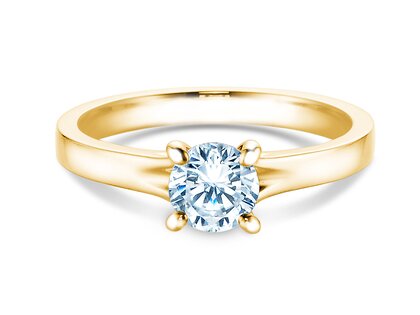 Verlobungsring Modern in 18K Gelbgold mit Diamant 0,75ct D/IF
