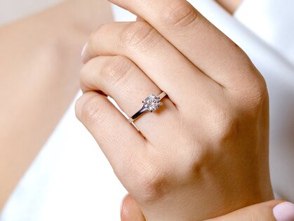 Verlobungsring Modern in 9K Weißgold mit Diamant 1,00ct G/SI