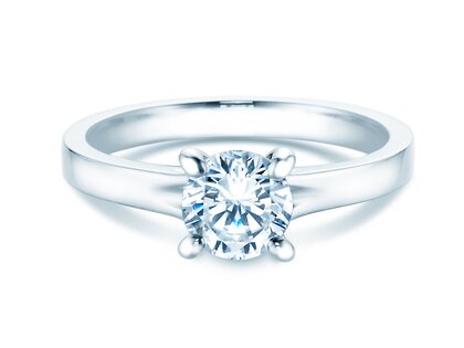 Verlobungsring Modern in 18K Weißgold mit Diamant 1,50ct G/IF