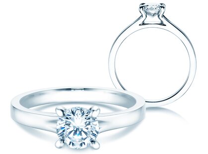 Verlobungsring Modern in Platin 950/- mit Diamant 1,00ct H/SI