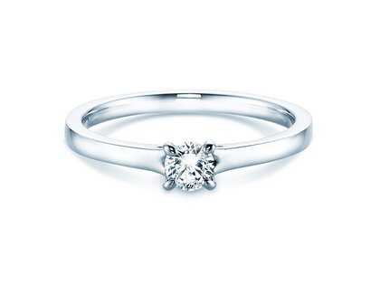 Verlobungsring Modern in 9K Weißgold mit Diamant 0,25ct H/SI
