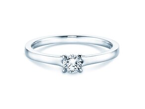 Verlobungsring Modern in 9K Weißgold mit Diamant 0,25ct H/SI