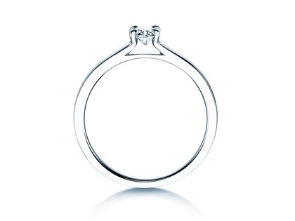 Verlobungsring Modern in 9K Weißgold mit Diamant 0,25ct H/SI