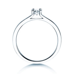 Verlobungsring Modern in 9K Weißgold mit Diamant 0,25ct H/SI