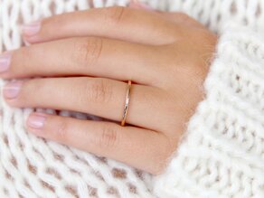 Verlobungsring Promise Petite in 14K Roségold mit Diamant 0,005ct G/SI