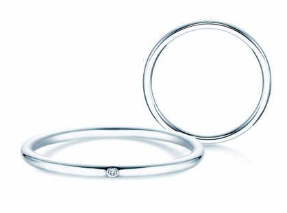 Verlobungsring Promise Petite in 14K Weißgold mit Diamant 0,005ct G/SI