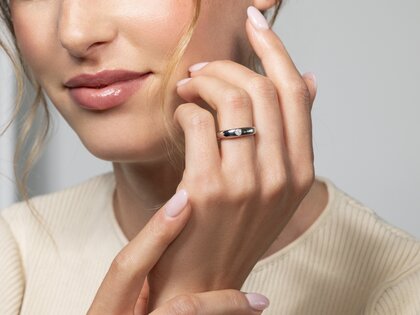 Verlobungsring Promise in Silber 925/- mit Diamant 0,10ct D/IF