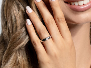 Verlobungsring Promise in 9K Weißgold mit Diamant 0,25ct H/SI