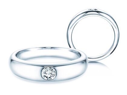 Verlobungsring Promise in 9K Weißgold mit Diamant 0,25ct H/SI