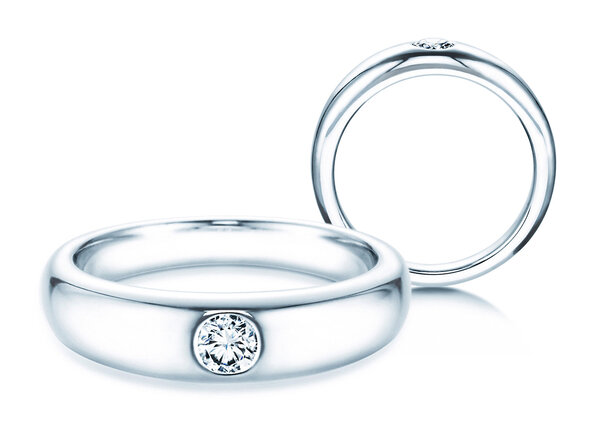 Verlobungsring Promise in 9K Weißgold mit Diamant 0,25ct H/SI