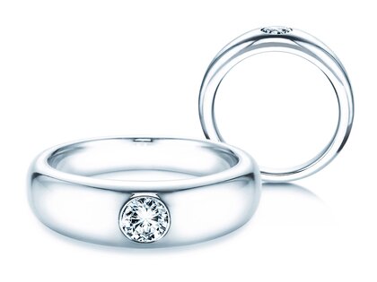 Verlobungsring Promise in 14K Weißgold mit Diamant 0,30ct G/IF