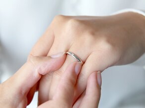 Verlobungsring Promise in Silber 925/- mit Diamant 0,05ct H/SI