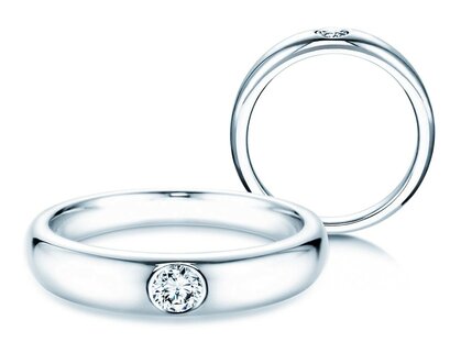 Verlobungsring Promise in Platin 950/- mit Diamant 0,15ct G/VS