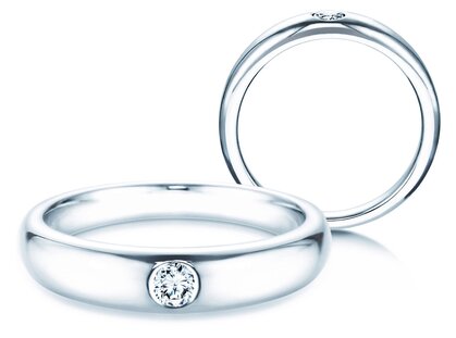 Verlobungsring Promise in Silber 925/- mit Diamant 0,10ct G/SI