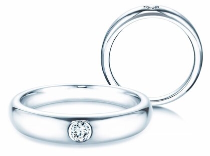 Verlobungsring Promise in 14K Weißgold mit Diamant 0,10ct G/SI